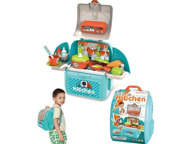 Zestaw 2w1 Plecak Kuchnia Akcesoria ZIELONY 008-966A