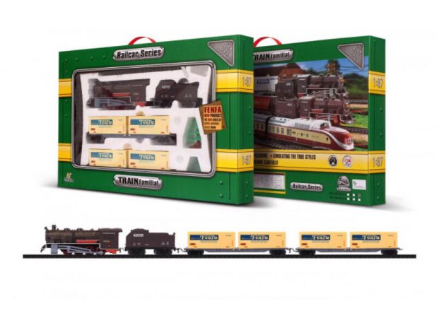 Kolejka Elektryczna Fenfa 1:87 Lokomotywa Wagony Towarowe 1601A-4C